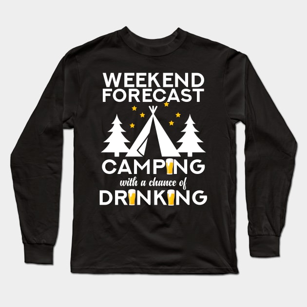 Weekend Camping Long Sleeve T-Shirt by Civron